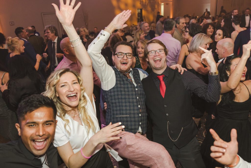Group of Friends on the dance floor at Carmens New Year's Eve Party